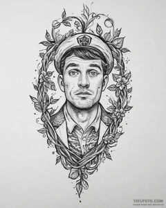 Eskizto, tattoo sketch, melman tangled in vin... - эскиз тату (№1753637749_0, 27.07.2025 17:35) — Tatufoto.com