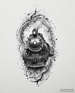 Tattoo sketch, polar express conductor silhou... - эскиз тату (№1753639191_0, 27.07.2025 17:59) — Tatufoto.com