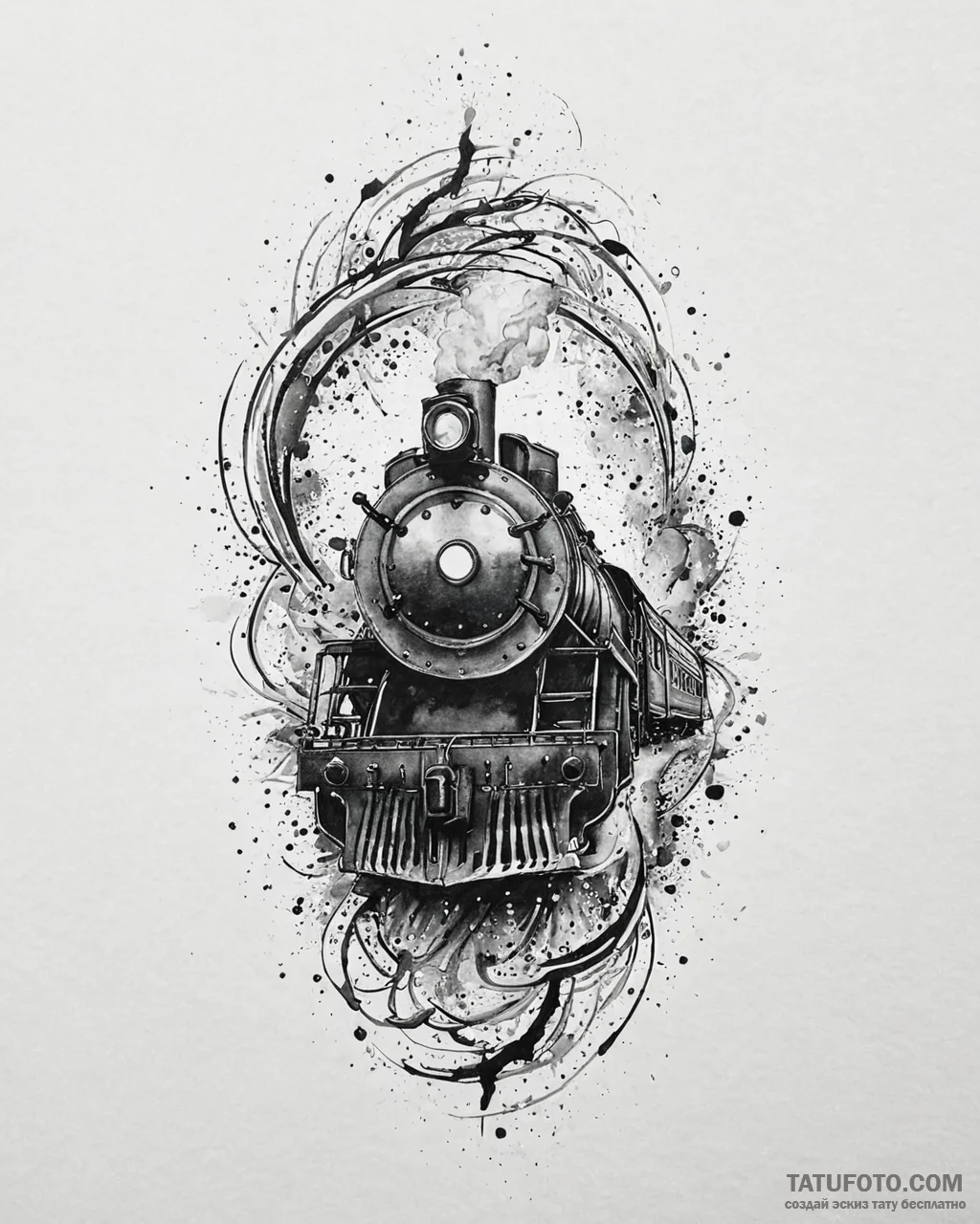 Tattoo sketch, polar express conductor silhou... - эскиз тату (№1753639191_0, 27.07.2025 17:59) — Tatufoto.com