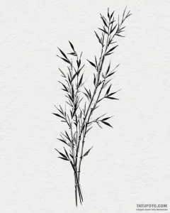 Tattoo sketch, japanese ink wash style bamboo... - эскиз тату (№1753645850_0, 27.07.2025 19:50) — Tatufoto.com