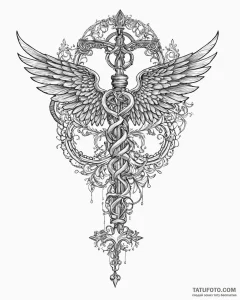 Tat tattoo sketch, minimalist silhouette of h... - эскиз тату (№1753647059_0, 27.07.2025 20:10) — Tatufoto.com