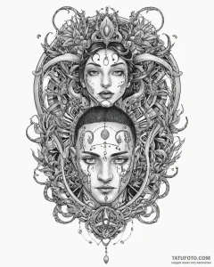 Eskizto, tattoo sketch, mike surrounded by sc... - эскиз тату (№1753647270_0, 27.07.2025 20:14) — Tatufoto.com