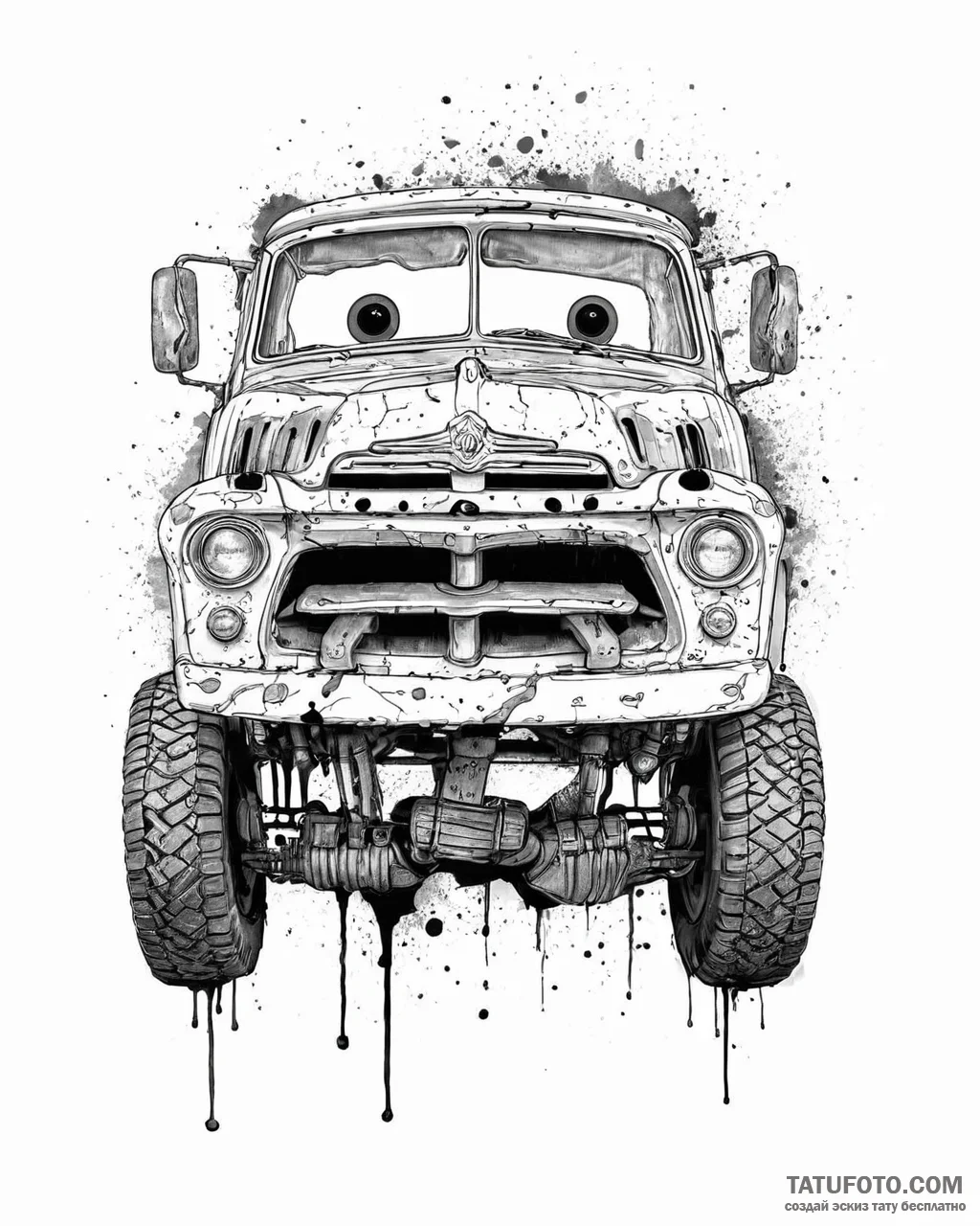 Eskizto, tattoo sketch, mater with rust and d... - эскиз тату (№1753648093_0, 27.07.2025 20:28) — Tatufoto.com