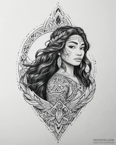 Moana 2 (заявлена на 2024), tattoo drawing ou... - эскиз тату (№1753649288_0, 27.07.2025 20:48) — Tatufoto.com