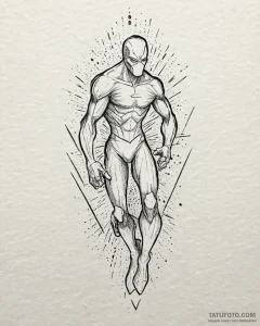 Eskizto, tattoo sketch, frozone sliding on ic... - эскиз тату (№1753651943_0, 27.07.2025 21:32) — Tatufoto.com