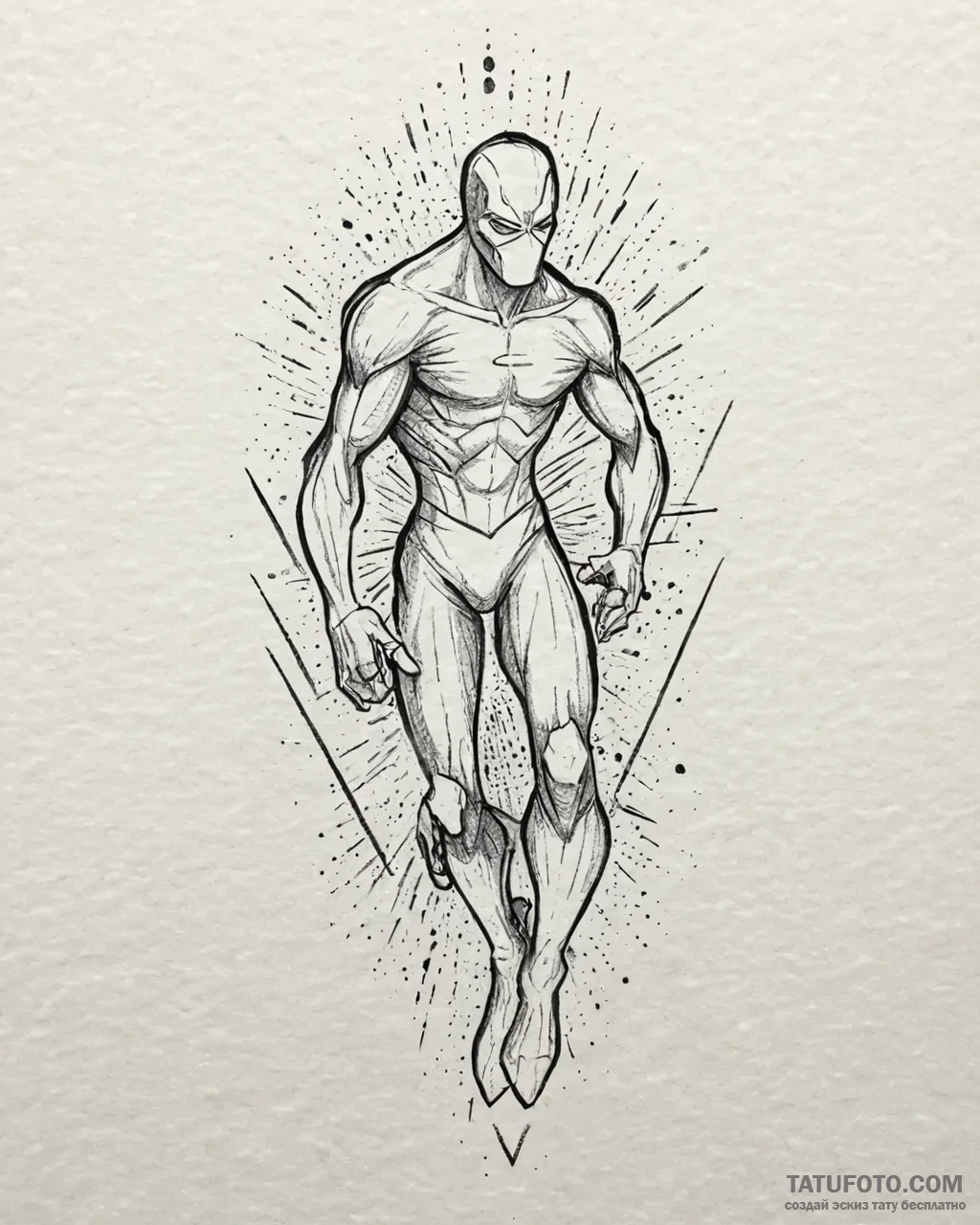Eskizto, tattoo sketch, frozone sliding on ic... - эскиз тату (№1753651943_0, 27.07.2025 21:32) — Tatufoto.com
