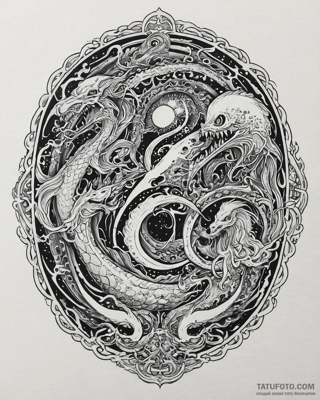 водяные духи и морские чудовища, concept art... - эскиз тату (№1753652339_0, 27.07.2025 21:38) — Tatufoto.com
