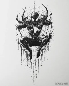 Tattoo sketch, spider-man noir in dramatic sh... - эскиз тату (№1753652941_0, 27.07.2025 21:49) — Tatufoto.com