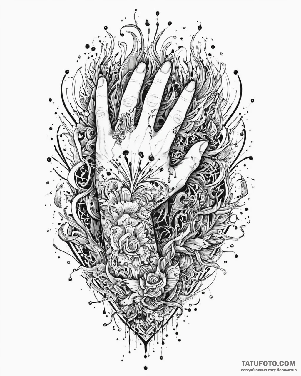 Tattoo sketch, ralph punching through firewal... - эскиз тату (№1753653140_0, 27.07.2025 21:52) — Tatufoto.com