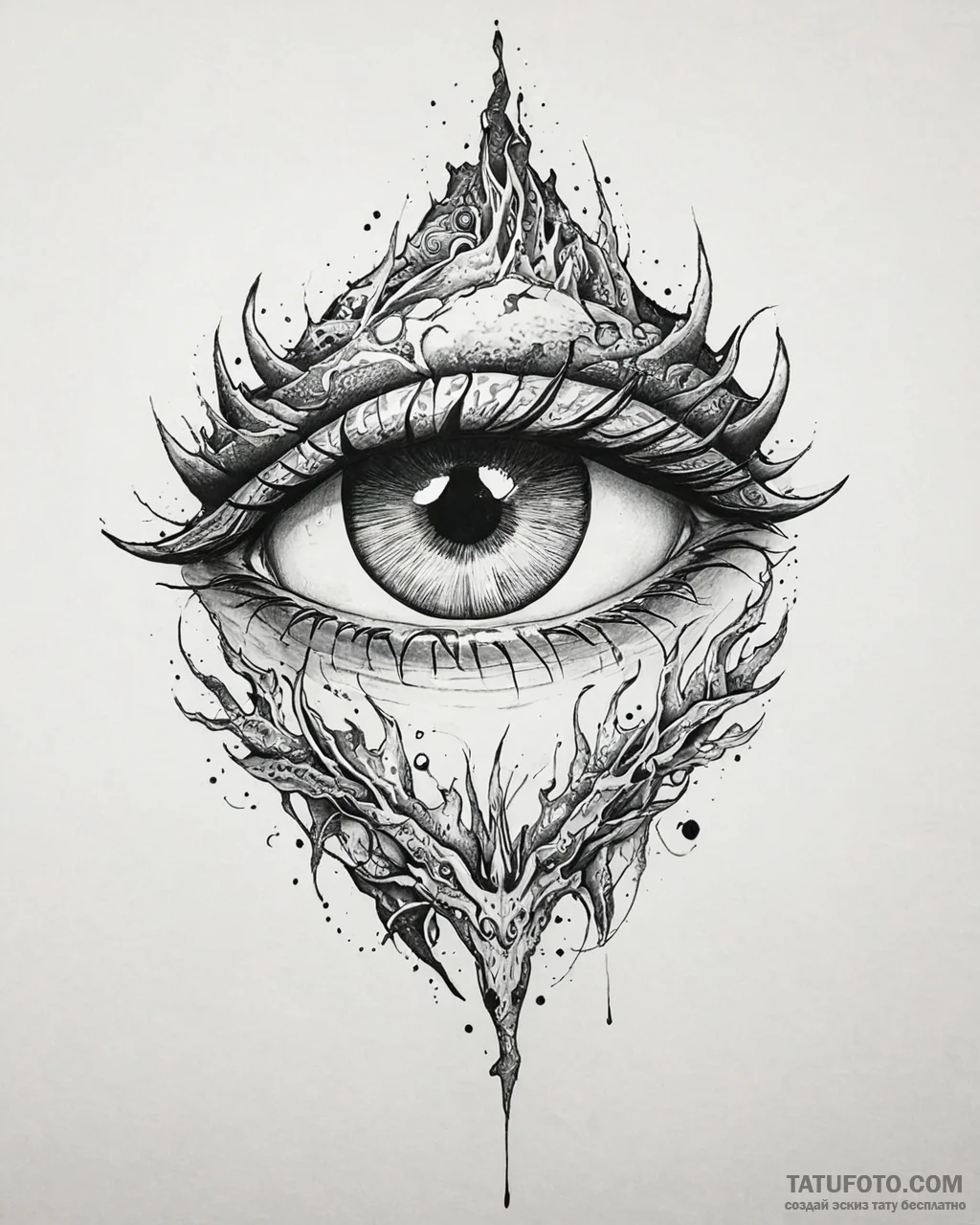 Tattoo sketch, haku’s dragon eyes glowing, in... - эскиз тату (№1753653738_0, 27.07.2025 22:02) — Tatufoto.com