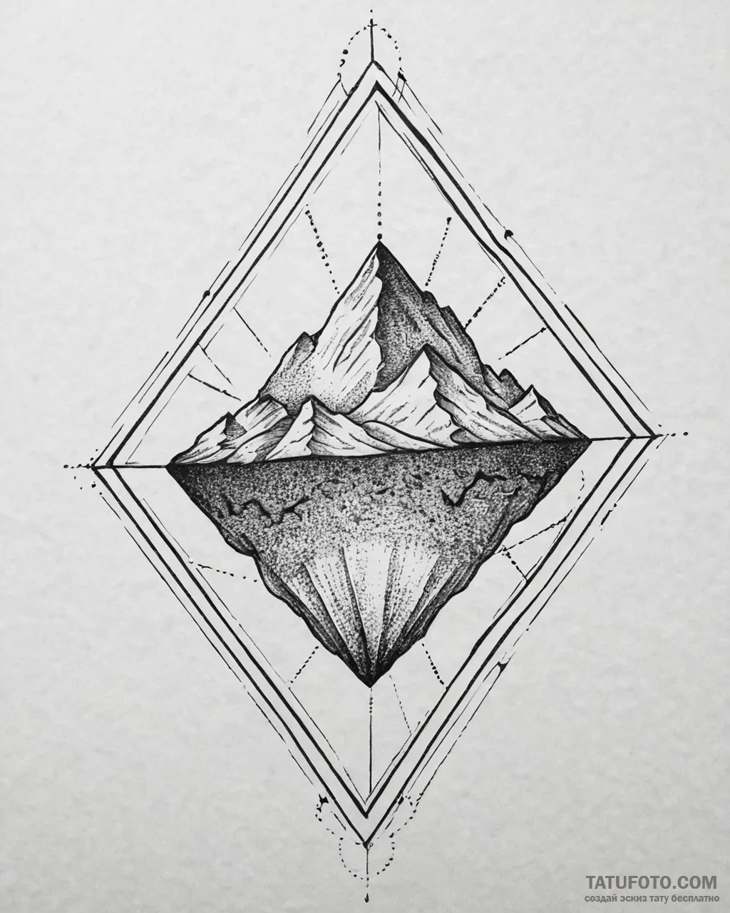 پنتاگرام — black & grey, тонкая линия — эскиз тату (№1753658620_0, 27.07.2025 23:23) — Tatufoto.com