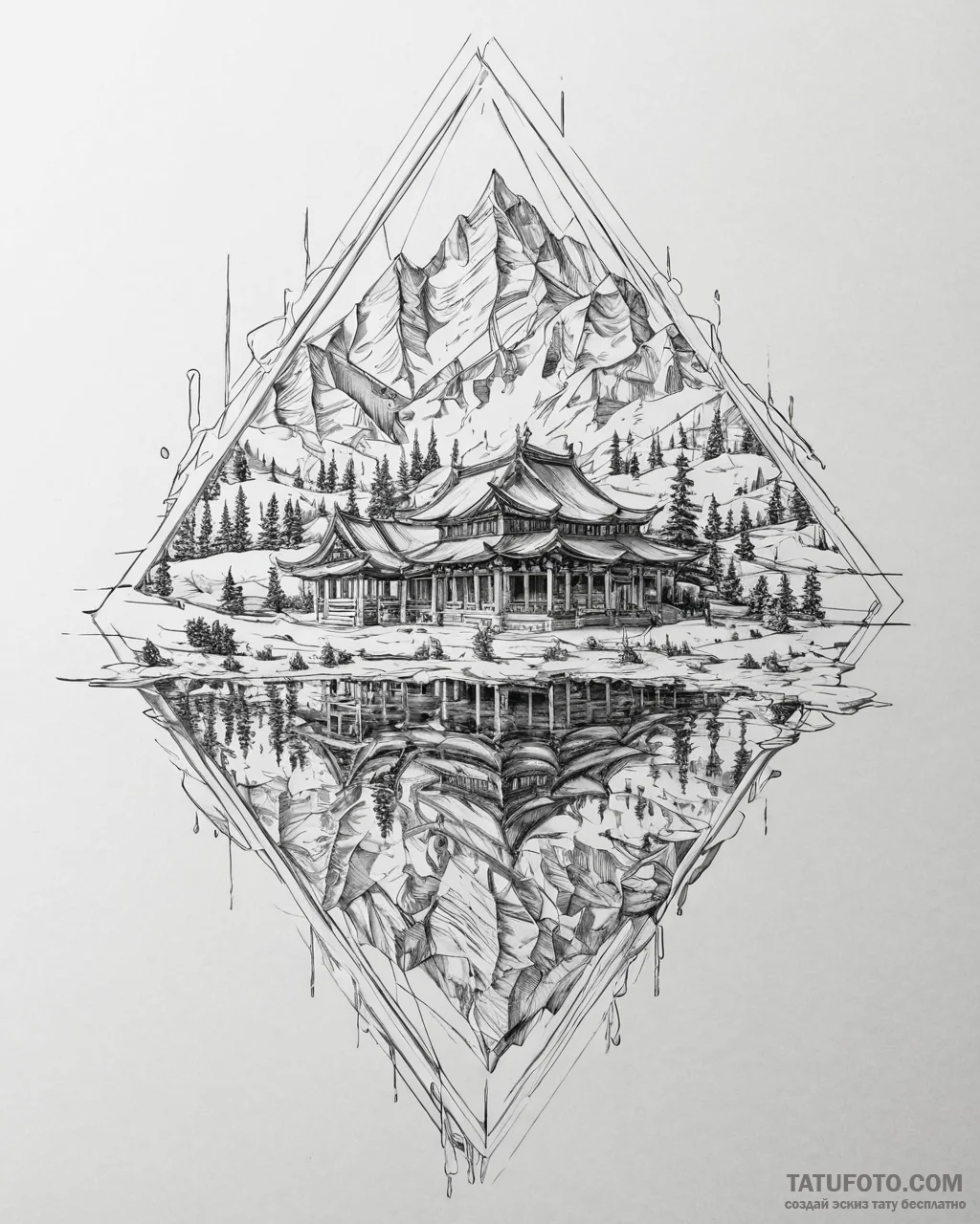 قدرت - 3d эффект (объем) - эскиз тату (№1753659156_0, 27.07.2025 23:32) — Tatufoto.com