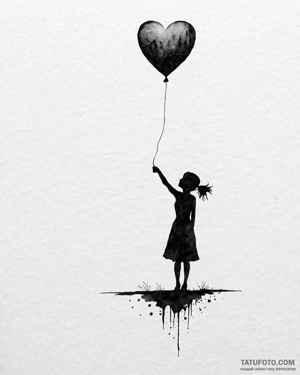 Tat tattoo sketch, romantic silhouette holdin... - эскиз тату (№1753660162_0, 27.07.2025 23:49) — Tatufoto.com