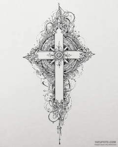 Tattoo sketch, swirling abstract patterns wit... - эскиз тату (№1753661539_0, 28.07.2025 00:12) — Tatufoto.com