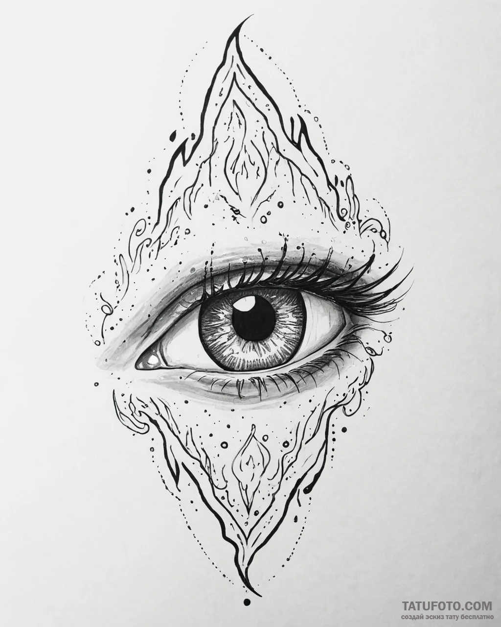 Tattoo sketch, paprika eyes glowing with ener... - эскиз тату (№1753666718_0, 28.07.2025 01:38) — Tatufoto.com