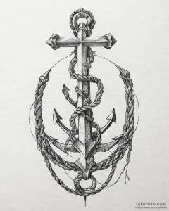 якоря и канаты, concept art for tattoo, black... - эскиз тату (№1753670056_0, 28.07.2025 02:34) — Tatufoto.com