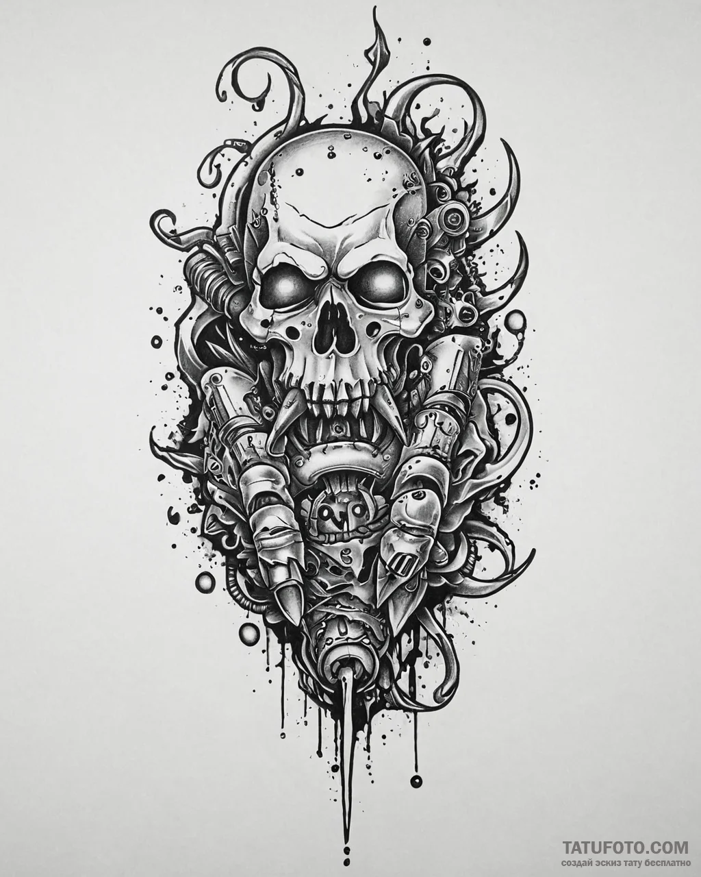 Tattoo sketch, john silver holding mechanical... - эскиз тату (№1753670448_0, 28.07.2025 02:40) — Tatufoto.com