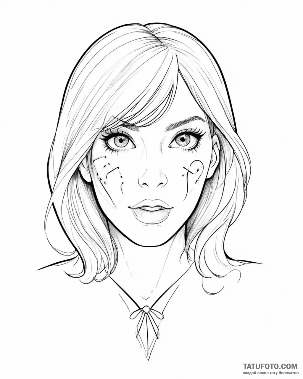Tat tattoo sketch, gwen stacy eyes glowing in... - эскиз тату (№1753670644_0, 28.07.2025 02:44) — Tatufoto.com