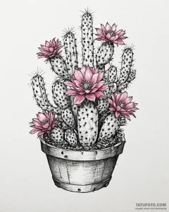 Tat tattoo sketch, cluster of barrel cacti wi... - эскиз тату (№1753674258_0, 28.07.2025 03:44) — Tatufoto.com