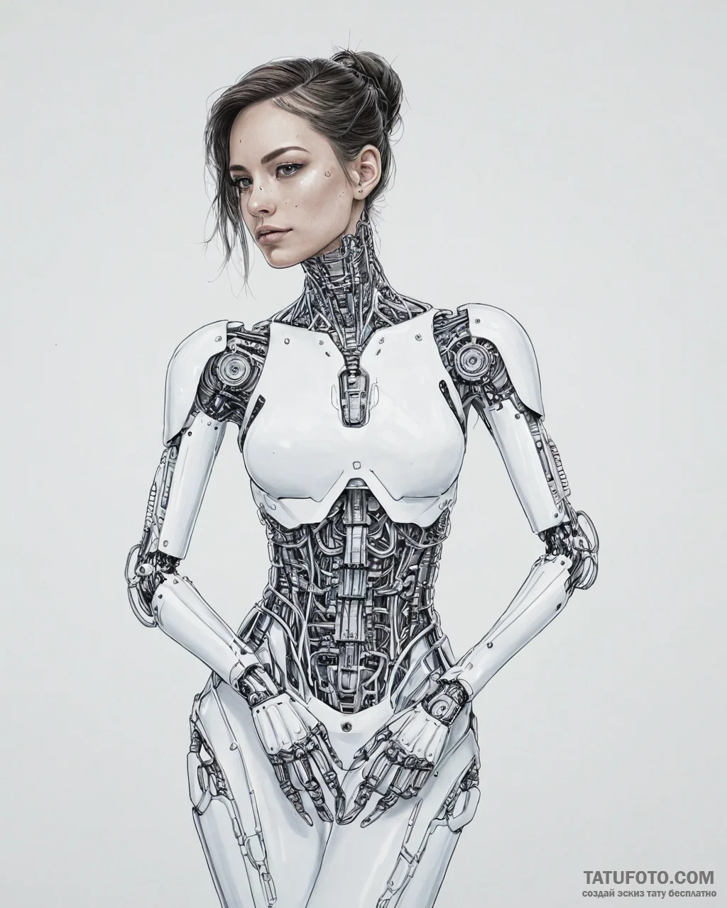 Tat tattoo sketch, cosplayer transforming int... - эскиз тату (№1753678032_0, 28.07.2025 04:47) — Tatufoto.com