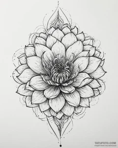 Tattoo sketch, isabela crafting giant bloomin... - эскиз тату (№1753679830_0, 28.07.2025 05:17) — Tatufoto.com