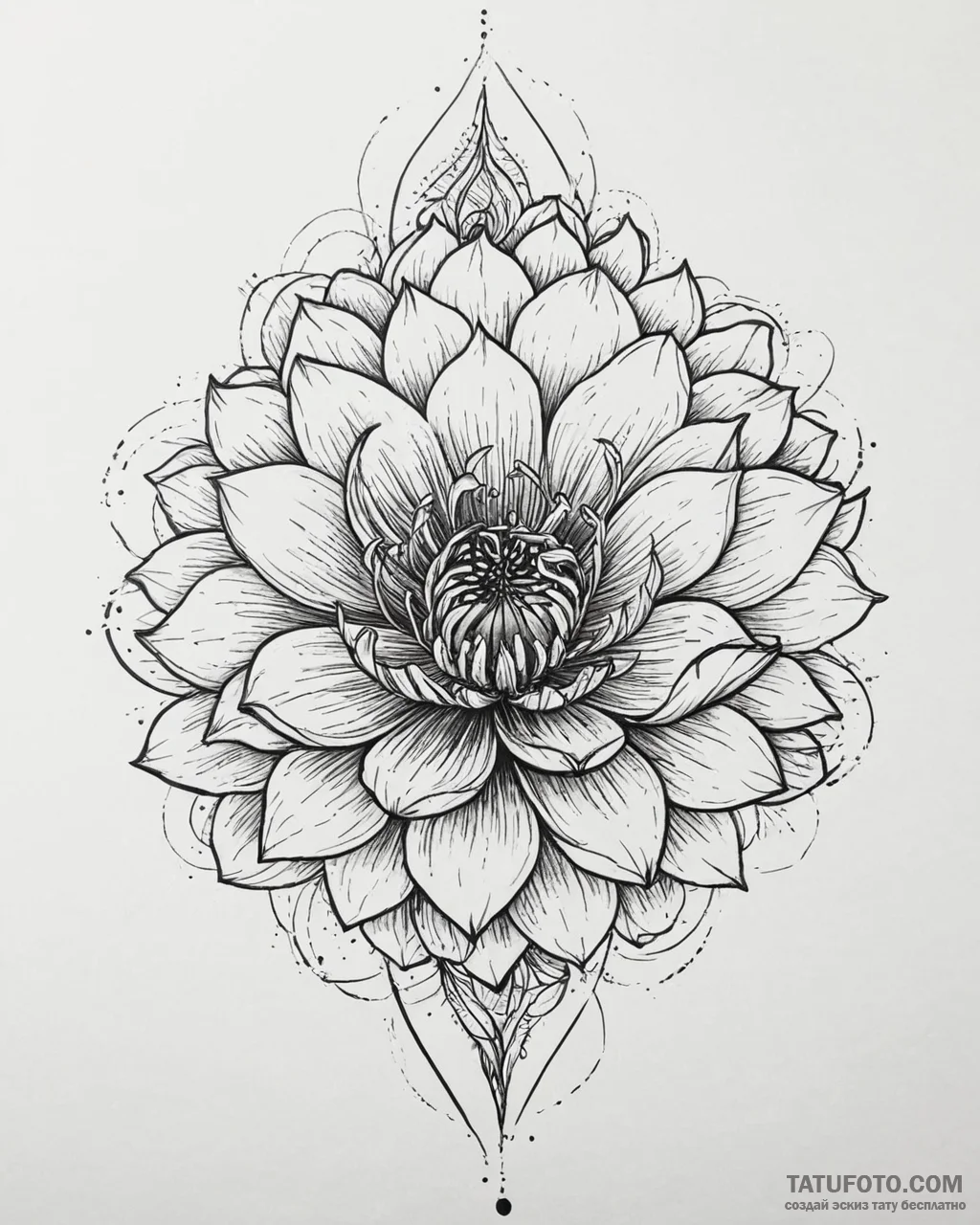 Tattoo sketch, isabela crafting giant bloomin... - эскиз тату (№1753679830_0, 28.07.2025 05:17) — Tatufoto.com