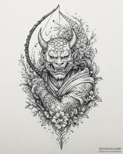 Tattoo sketch, merida shooting arrow through... - эскиз тату (№1753681026_0, 28.07.2025 05:37) — Tatufoto.com