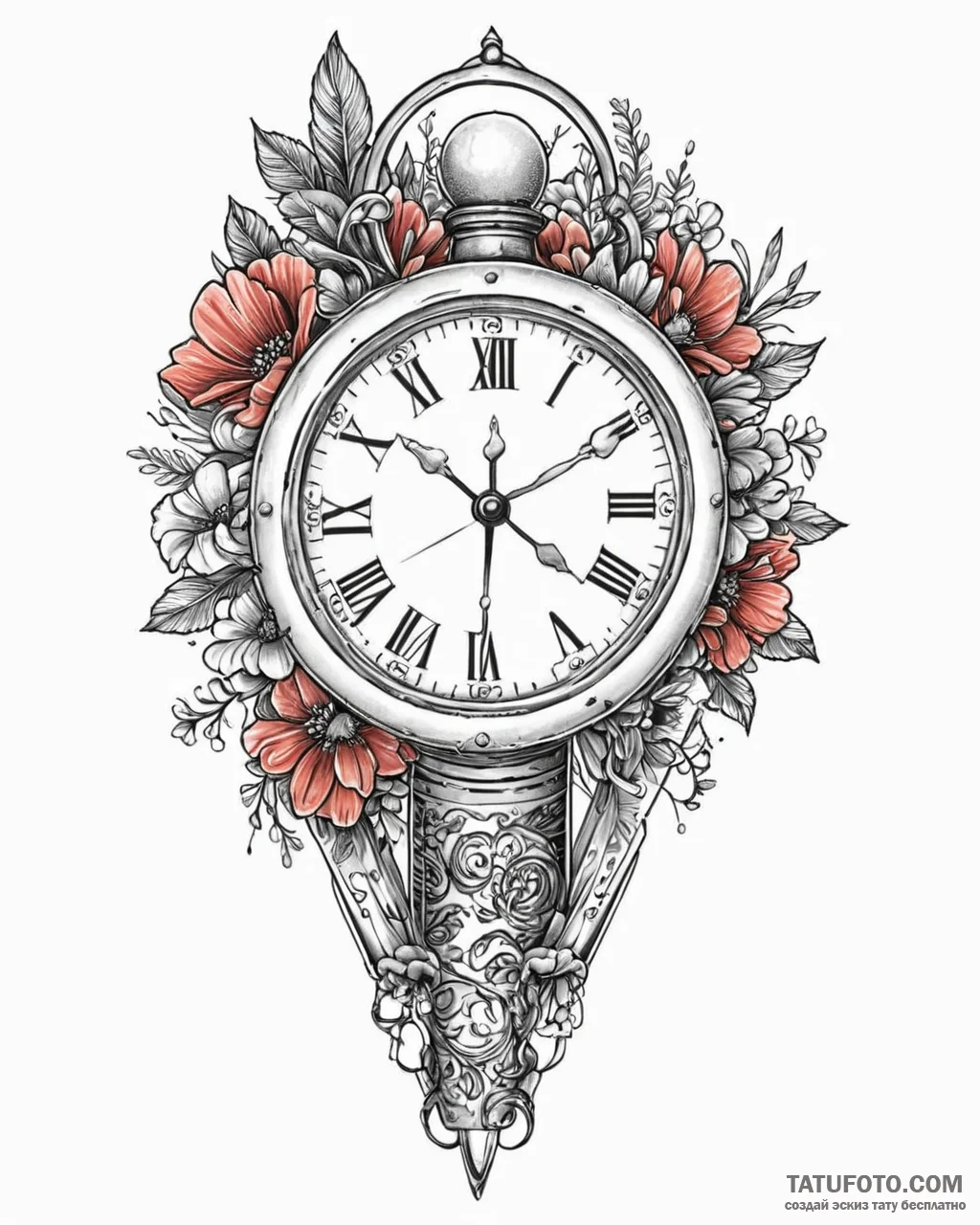 Tat tattoo sketch, barber’s straight razor an... - эскиз тату (№1753685557_0, 28.07.2025 06:52) — Tatufoto.com