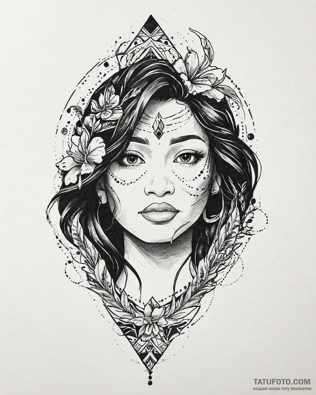 Moana 2 (заявлена на 2024), tattoo sketch des... - эскиз тату (№1753686146_0, 28.07.2025 07:02) — Tatufoto.com