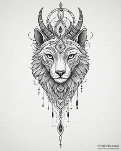 Tattoo design a family's unique "spirit anima... - эскиз тату (№1753706136_0, 28.07.2025 12:35) — Tatufoto.com