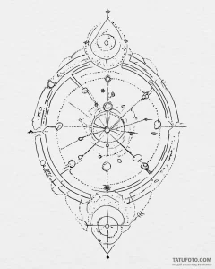 Tattoo design an abstract cosmic background w... - эскиз тату (№1753707935_0, 28.07.2025 13:05) — Tatufoto.com