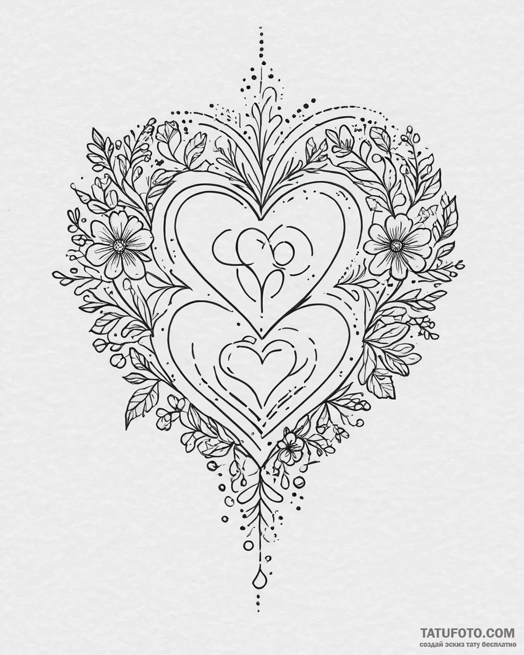 Tattoo sketch: a collection of small, delicat... - эскиз тату (№1753708136_0, 28.07.2025 13:08) — Tatufoto.com