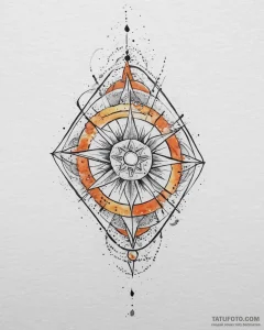 Tattoo design: a geometric kolovrat with clea... - эскиз тату (№1753710574_0, 28.07.2025 13:49) — Tatufoto.com