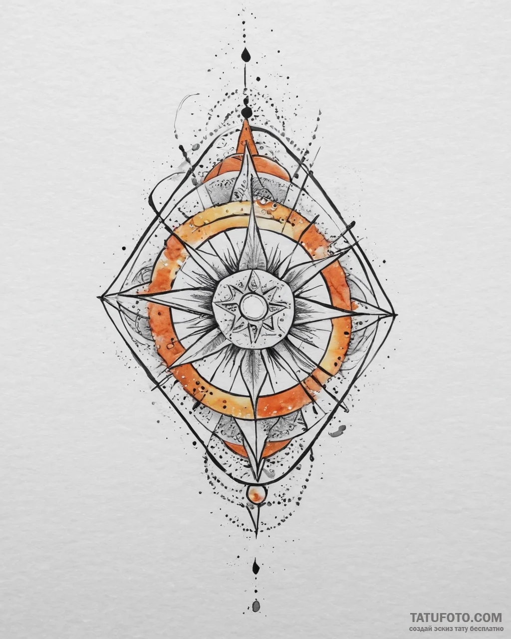 Tattoo design: a geometric kolovrat with clea... - эскиз тату (№1753710574_0, 28.07.2025 13:49) — Tatufoto.com