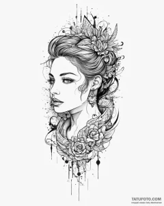 Tattoo design an old photograph fading into a... - эскиз тату (№1753710987_0, 28.07.2025 13:56) — Tatufoto.com