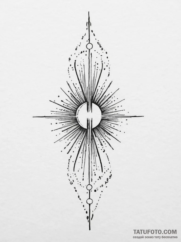 Tattoo design an abstract "light beam" connec... - эскиз тату (№1753712354_0, 28.07.2025 14:19) — Tatufoto.com