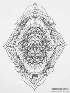 Scarab, concept art for tattoo, geometric tat... - эскиз тату (№1753712549_0, 28.07.2025 14:22) — Tatufoto.com