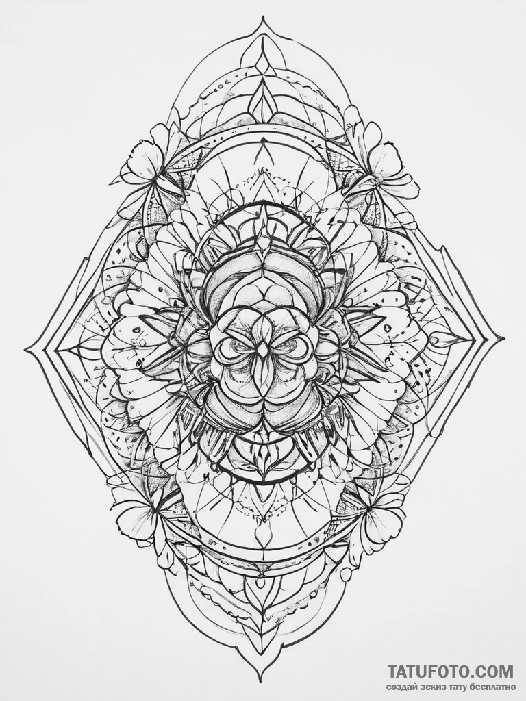 Scarab, concept art for tattoo, geometric tat... - эскиз тату (№1753712549_0, 28.07.2025 14:22) — Tatufoto.com