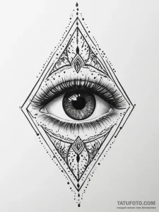 Tattoo design a powerful and serene eye, conv... - эскиз тату (№1753712741_0, 28.07.2025 14:25) — Tatufoto.com