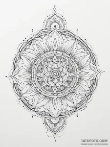 Tattoo sketch a subtle light source radiating... - эскиз тату (№1753712939_0, 28.07.2025 14:28) — Tatufoto.com