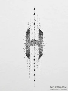 Tattoo sketch a small, hidden initial on the... - эскиз тату (№1753713716_0, 28.07.2025 14:41) — Tatufoto.com