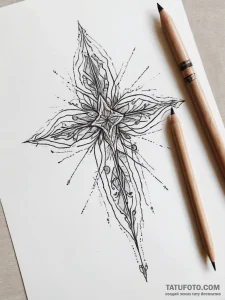 A sewing needle and thread, artistic tattoo s… — эскиз тату (№1753714487_0, 28.07.2025 14:54) — Tatufoto.com