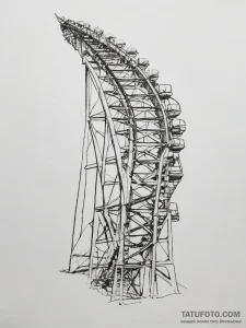 The view from the top of a roller coaster, ju… — эскиз тату (№1753714874_0, 28.07.2025 15:01) — Tatufoto.com