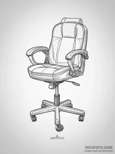 Tattoo sketch a stylized gamer chair with erg… — эскиз тату (№1753715651_0, 28.07.2025 15:14) — Tatufoto.com