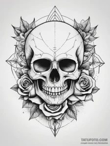 Tattoo design a subtle ‘glitch’ effect on a b… — эскиз тату (№1753716427_0, 28.07.2025 15:27) — Tatufoto.com
