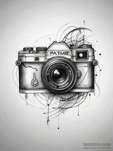 Tattoo design a streamer’s camera with a «liv… — эскиз тату (№1753716818_0, 28.07.2025 15:33) — Tatufoto.com