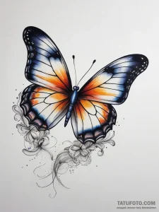 Tattoo design a butterfly whose wings are mad… — эскиз тату (№1753717796_0, 28.07.2025 15:49) — Tatufoto.com