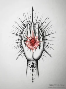 Tattoo design a neo-traditional hand holding… — эскиз тату (№1753717990_0, 28.07.2025 15:53) — Tatufoto.com