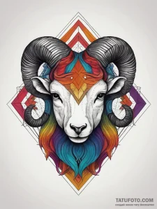 Tattoo sketch an aries ram's head composed of... - эскиз тату (№1753740128_0, 28.07.2025 22:02) — Tatufoto.com