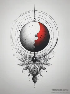 Tattoo design a planet with a powerful, prote... - эскиз тату (№1753741270_0, 28.07.2025 22:21) — Tatufoto.com